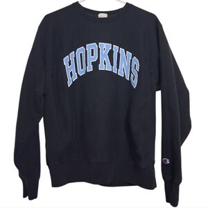 Vintage Champion Hopkins University Reverse Weave Mens Crewneck Sweatshirt M